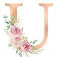 u.jpeg Floral cookie cutter letter U