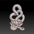 snakeLotusPendant1.jpg snake pendant model of bas-relief