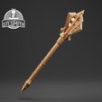 Steel_Mace_Render_Bronze.jpg Steel Mace Skyrim Life Size Prop STL