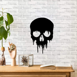 Calavera.png STL-Datei Totenkopf-Dekoration ☠️💀・Design für 3D-Drucker zum herunterladen
