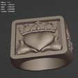 3.jpg Archivo STL Anillo corona corazón・Modelo de impresión 3D para descargar