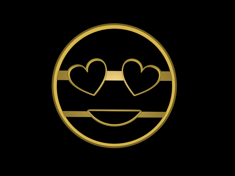 In love face.png Download STL file Emoji cookie cutter set 2 • 3D print object, davidruizo