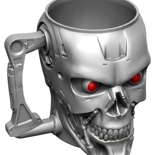 🤖 T-800 Head Mug – Terminator