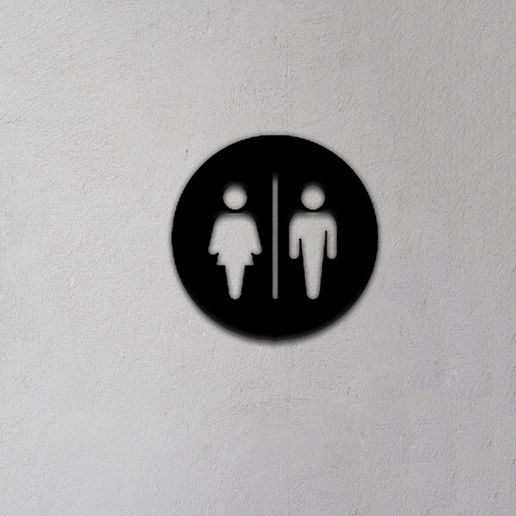 Toilet Sign 3D model