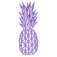83.Pineapple.stl Pineapple wall sculpture 2D