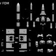 43 FDM.jpg Space Shuttle file STL for all 3D printer, two versions on platform and in the take-off phase lamp  scale 1/120 FDM 1/240 DLP-SLA-SLS