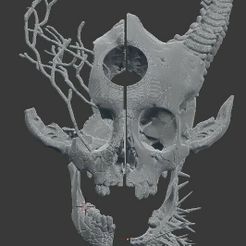 Thumbnail_hunted_demon.jpg Fichier 3D gratuit Crâne de démon chassé・Modèle à télécharger et à imprimer en 3D