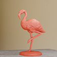 FLAMINGO-SCULPTURE-low-poly-3.png Flamingo low poly statue stl 3d print