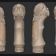 04.jpg Zeus Head Knife Handle 3D print model
