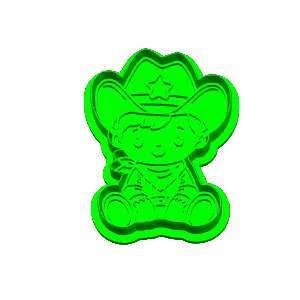 Baby Cowboy Cookie Cutter Set – 13 Piece with Imprint Stamps