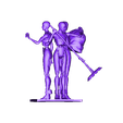 Pose24ValetRobots.stl Cyberpunk Robots x6
