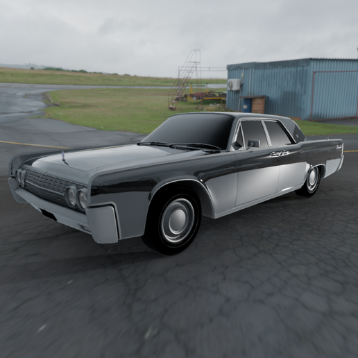 Lincoln Continental Sedan 1962 - 3D Printable STL Model - Classic American Luxury Car