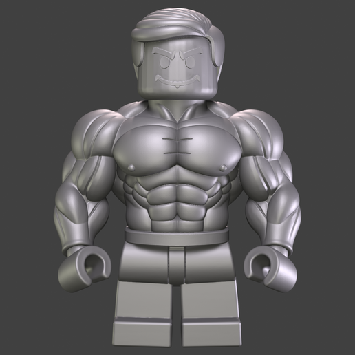 3d Printed Lego Man Lego Muscular Man・ STL File For 3D Printing