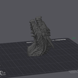 Dragon_Head_Slicer_View.png Бюст головы дракона STL файл - 3D печатная миниатюра фэнтези - DnD Tabletop RPG - Скульптура дракона Display Piece