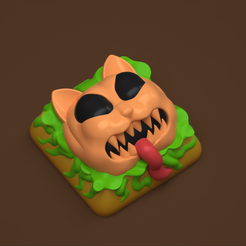 Pumpkin-cat-Screenshot-319039.png Fichier STL Porte-clés chat citrouille・Design imprimable en 3D à télécharger
