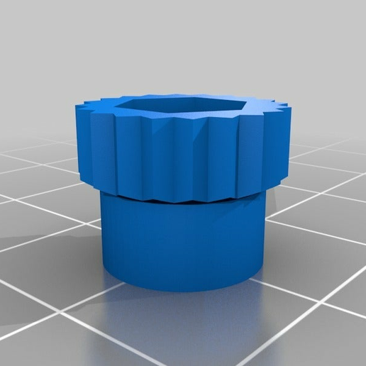Compact M4 nut knob - 3D model önizlemesi