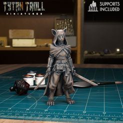 Tabaxi-Female-Ranger.jpg 3D file DnD Heroes - Tabaxi Ranger Female [Pre-Supported]・Design to download and 3D print