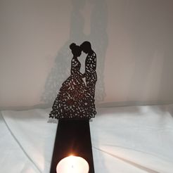 IMG_20230826_190537.jpg Fichier STL married couple candle holder・Design imprimable en 3D à télécharger