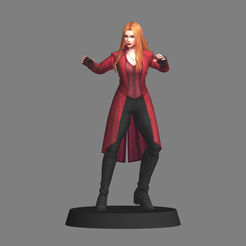 SCARLET-WITCH-01.png Download STL file Scarlet Witch - Avengers Endgame low poly 3d print • 3D printing template, TonMcu