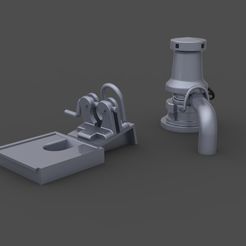 Theodor.jpg STL file Winch for model ship Theodor Storm DGzRS SAR・Model to download and 3D print