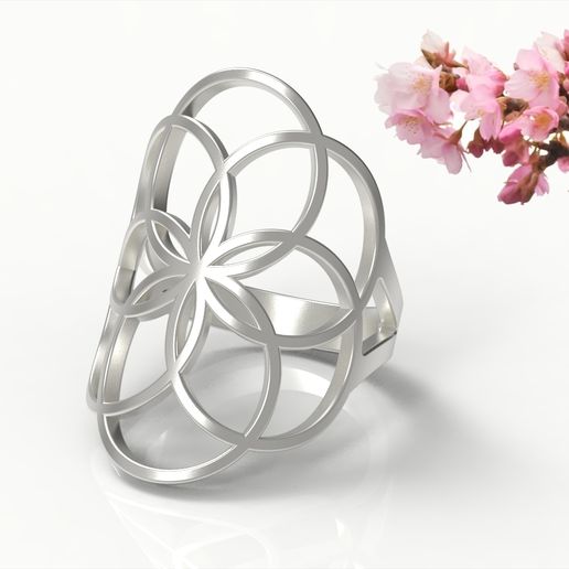 Seed of Life Ring - 3D print model