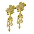 08.jpg Unique Diamond Flower Drop Earring