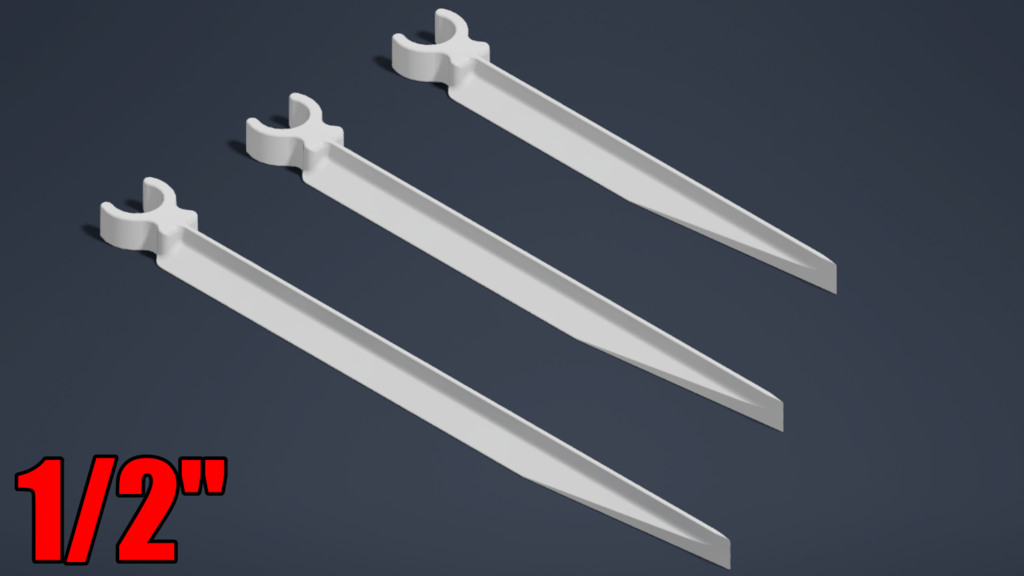 Download free STL file 1/2" PVC Pipe Stake 8", 10" & 12" • Object to