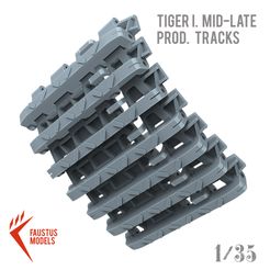 tiger1-2.jpg STL-Datei TIGER I. MID-LATE TRACKS 3D PRINT MODEL・Design für 3D-Drucker zum herunterladen