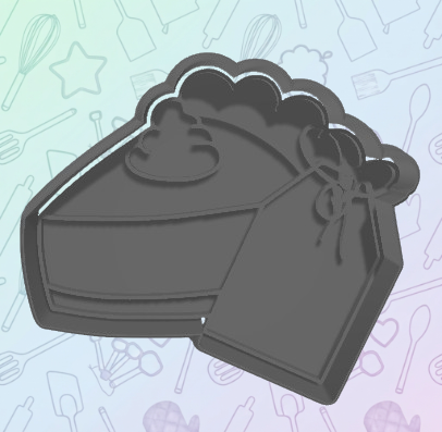Pie Slice with Tag Cookie Cutter