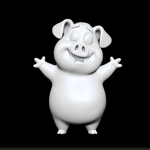 Pig toon 3D model