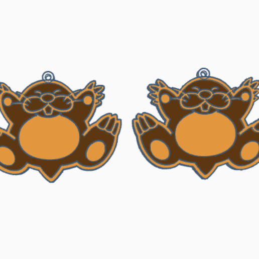 Monty Mole Key Chain Charm 3D model