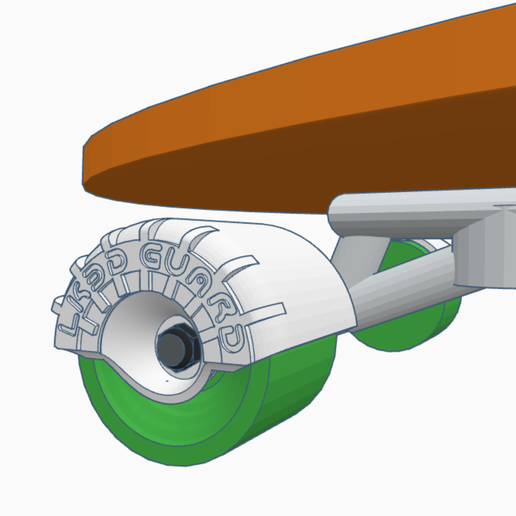 Nova longboard skate 60mm wheels guard protection 3D model