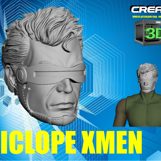 XMEN CYCLOPS HEAD 3D model