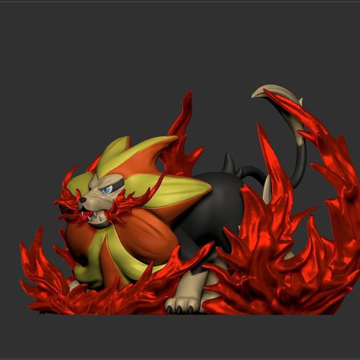 gen-h-z6834557062979_8e5e041d3a8c3330a7b6caabbb2fb111.jpg Pyroar (Overheat) - 3D Print Model - STL for 3D Printing
