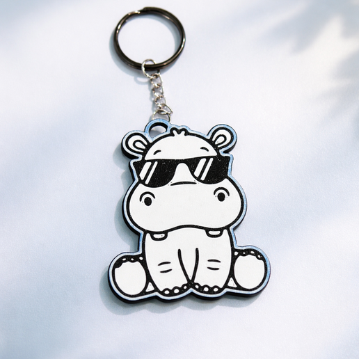 🦛 cute hippo keychain・ 3MF File for 3D printing・Cults
