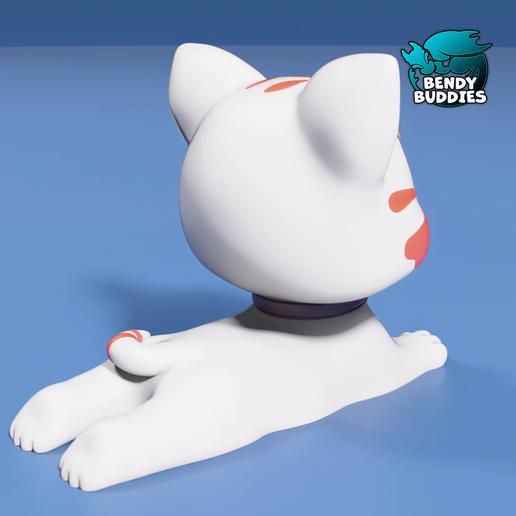 0171-Cat-Door-Stop-Accessory-_6.png Cat Door Stop / Cute Animal Stopper / Hold Open Model / Wedge Creature Figure / Print-in-Place Statue / Home Decoration