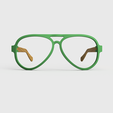 RA Front.png Free STL file Aviator Sunglasses・3D print design to download