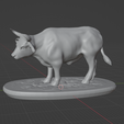 pose_2_bull_base.png Cattle Miniatures/Statues Set (32m and 1:24 scale)
