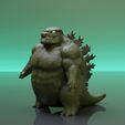 chubzilla1.jpg Fichier STL Chubby Godzilla aka Chubbzilla・Design pour imprimante 3D à télécharger