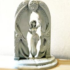 IMG_20210613_094808__01__01.jpg STL file Print in place Disney model - JASMINE from Aladdin movie・3D printer model to download