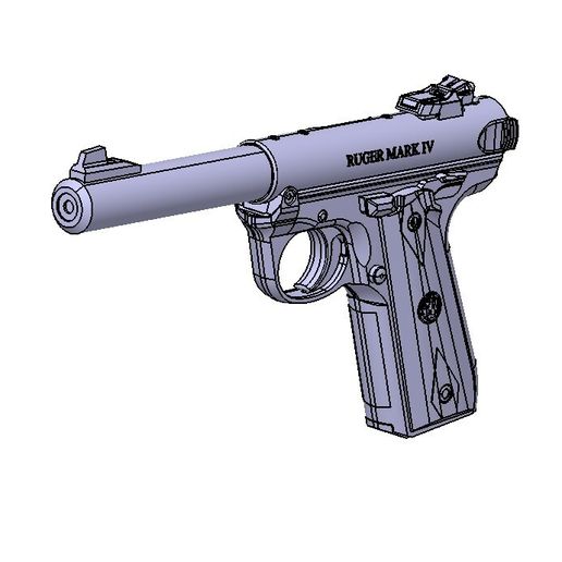 Ruger Mark IV 4 Target REAL SIZE STL And STEP