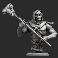 01.jpg STL file SKELETOR FILMATION / BUST・3D printing model to download