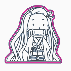 ERWERWT.png STL file NEZUKO 7 - COOKIE CUTTER / KIMETSU NO YAIBA・3D printing model to download