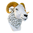 Sheep-Head-Bust-Sculpture-2.png Horned Sheep Bust
