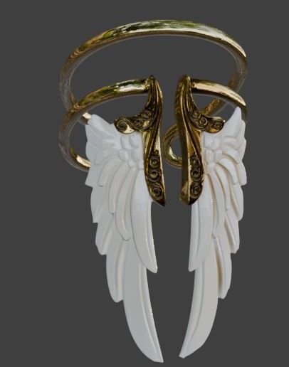 👼 Angel Wing Ring Elegant Fantasy Jewelry・ STL File for 3D printing・Cults