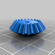 bevel_gear_20T.png Free STL file Single Motor Steerable Pin Walker Toy Robot・3D printing model to download