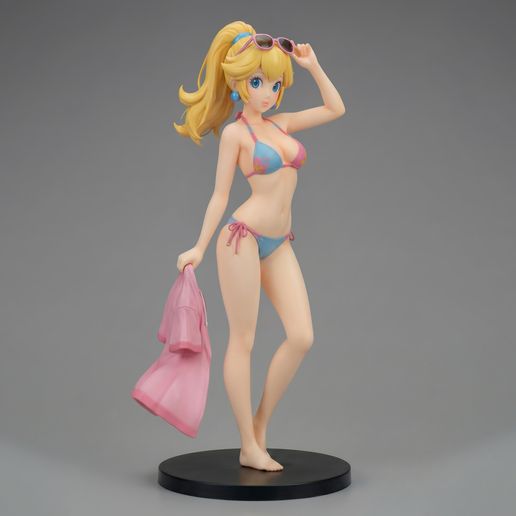 Princess Peach: Say goodbye to the Mushroom Kingdom and hello to the beach! For 3d printing!