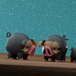 lecjonk2.png STL-Datei Lechonk Pokemon Grundstellung kostenlos・3D-Drucker-Modell zum herunterladen