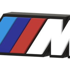 Logo-BMW-M-200mm-Front-v1.png Télécharger le fichier STL Logo BMW M • Objet à imprimer en 3D, Upcrid