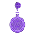 Iced-Flower-cluster-halo-Artdeco-stepped-Halo-memory-pendant-coin.STL Iced cluster bail Art deco pattern N04 memory pendant 3D print model